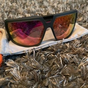 Spy Optic wrap sunglasses with Happy lenses